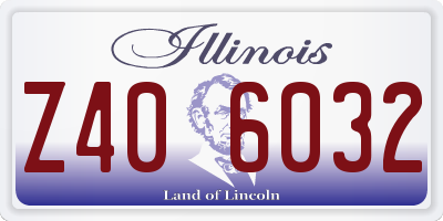 IL license plate Z406032