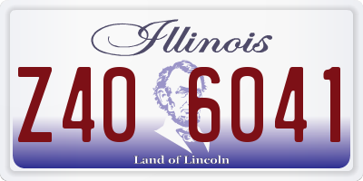IL license plate Z406041