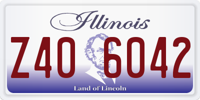 IL license plate Z406042