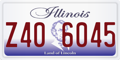 IL license plate Z406045