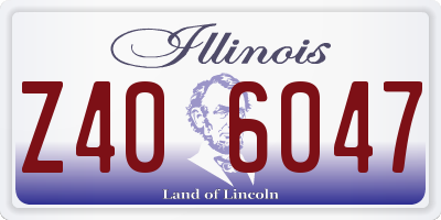 IL license plate Z406047