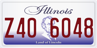IL license plate Z406048