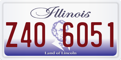 IL license plate Z406051