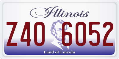 IL license plate Z406052