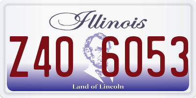 IL license plate Z406053