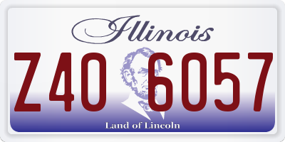 IL license plate Z406057