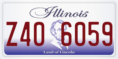 IL license plate Z406059