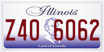 IL license plate Z406062