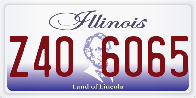 IL license plate Z406065