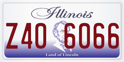 IL license plate Z406066