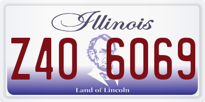 IL license plate Z406069
