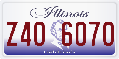 IL license plate Z406070
