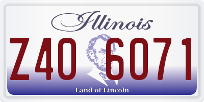 IL license plate Z406071