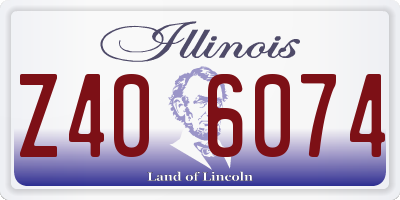 IL license plate Z406074