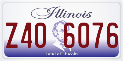 IL license plate Z406076