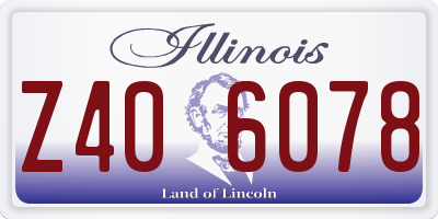 IL license plate Z406078
