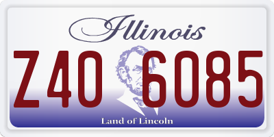 IL license plate Z406085