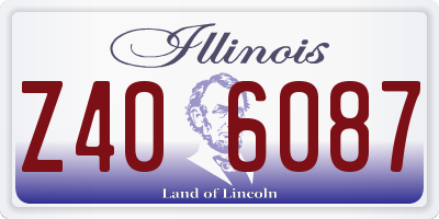 IL license plate Z406087