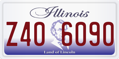 IL license plate Z406090
