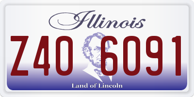IL license plate Z406091