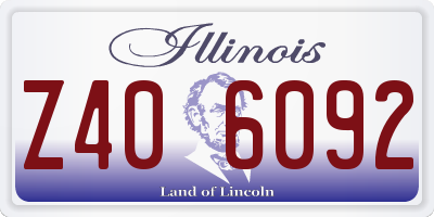 IL license plate Z406092