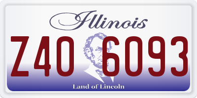 IL license plate Z406093