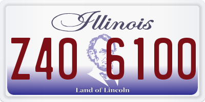 IL license plate Z406100
