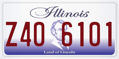 IL license plate Z406101