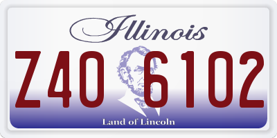 IL license plate Z406102