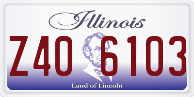 IL license plate Z406103