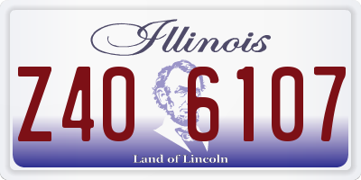 IL license plate Z406107