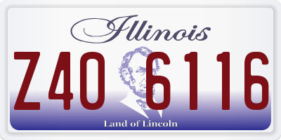 IL license plate Z406116