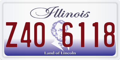 IL license plate Z406118