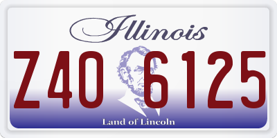 IL license plate Z406125