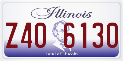 IL license plate Z406130