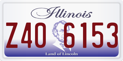 IL license plate Z406153
