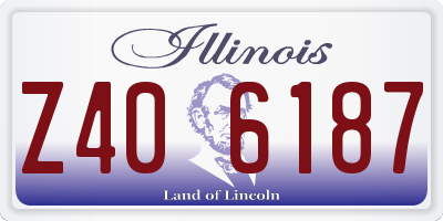 IL license plate Z406187