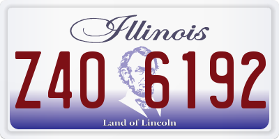 IL license plate Z406192