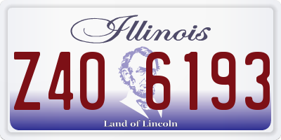 IL license plate Z406193
