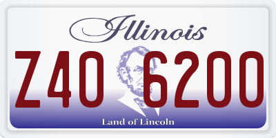 IL license plate Z406200
