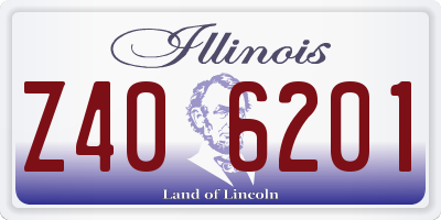 IL license plate Z406201