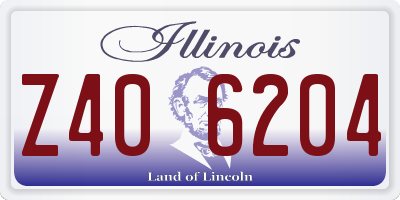 IL license plate Z406204