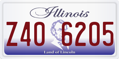 IL license plate Z406205