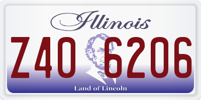 IL license plate Z406206