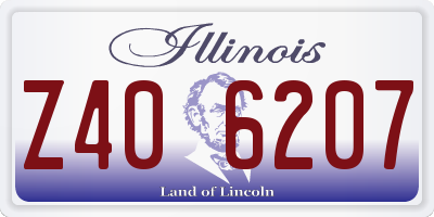 IL license plate Z406207