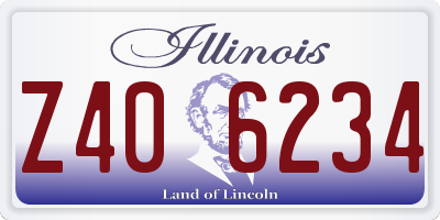 IL license plate Z406234