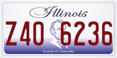 IL license plate Z406236