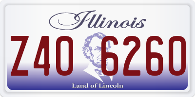 IL license plate Z406260