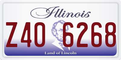 IL license plate Z406268