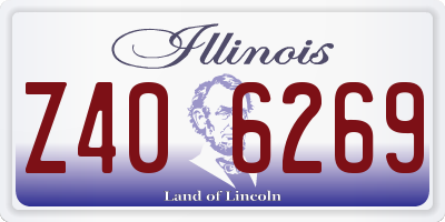 IL license plate Z406269
